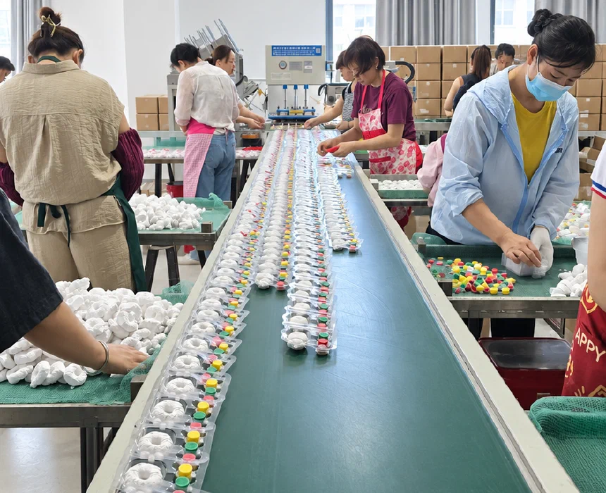 Assembly and packing line at Anhui Meixin